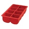 Hic Harold Import Red Silicone Ice Cube Tray 8 cubes 43748 - alternate 1